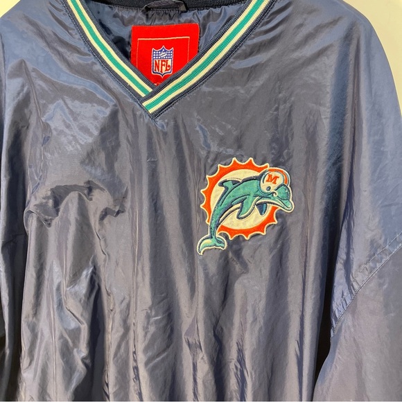 Vintage NFL Starters Miami Dolphins NFL Thick Windbreaker Adult XL Embroidered - Picture 2 of 8